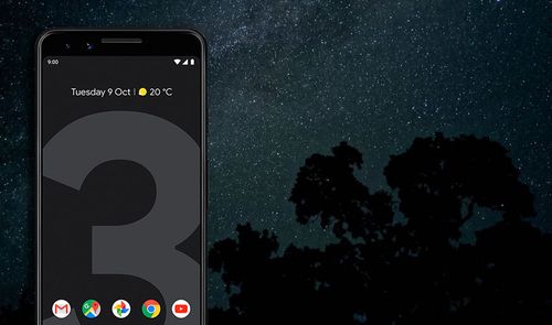 Google pixel 3 fondo estrellas