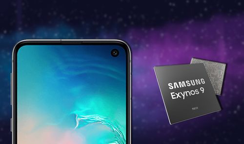 Frontal Galaxy S10e y procesador Exynos 9820