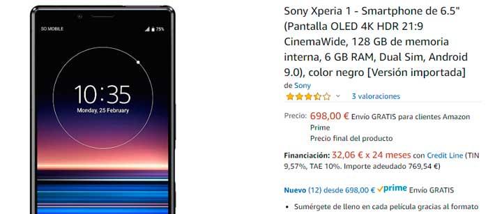 comprar el Sony Xperia 1