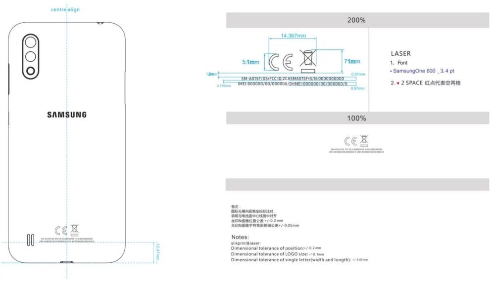 Galaxy A01 FCC
