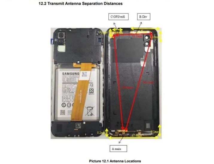 Galaxy A01 desmontado