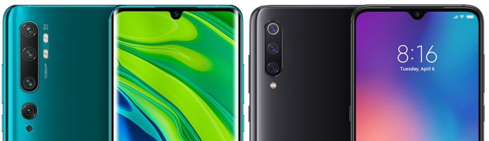Mi Note 10 vs Mi 9