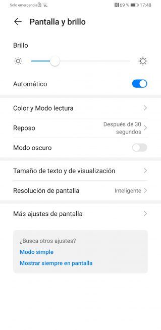 Modo claro en el Huawei Mate 30 Pro