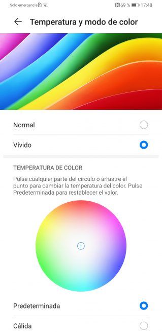 Gestión del color en el Huawei Mate 30 Pro