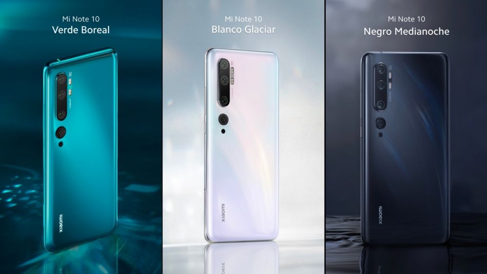 mi note 10 colores
