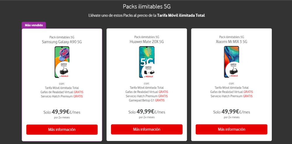 moviles 5g vodafone black friday