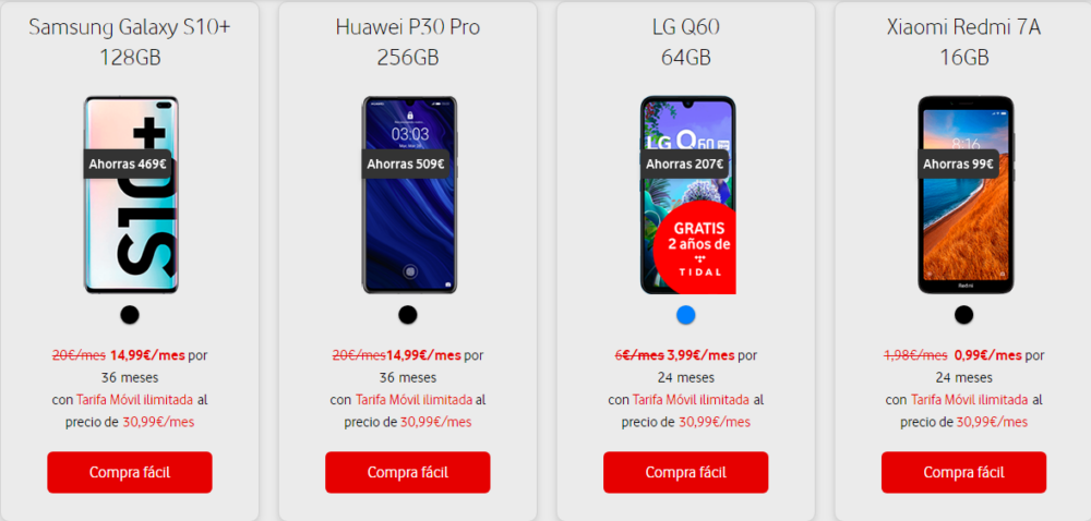moviles descuentos black friday vodafone