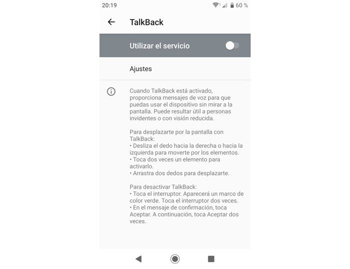móvil para personas ciegas