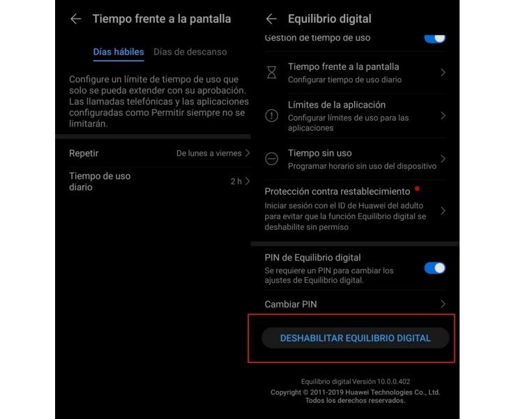 Equilibrio Digital Huawei
