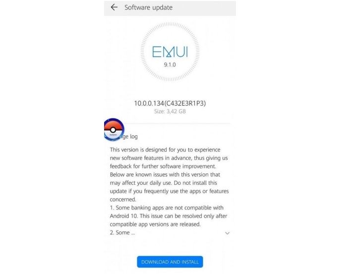 Huawei P Smart 2019 emui 10