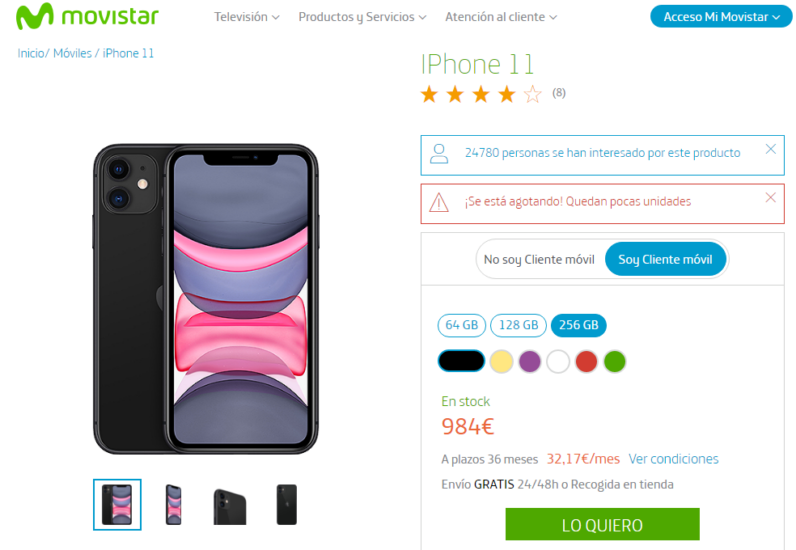 iPhone 11 en Movistar