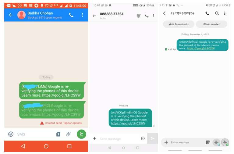 mensaje google