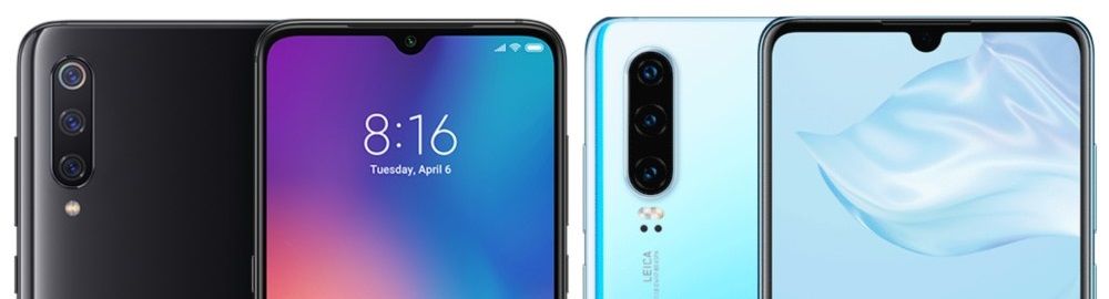mi 9 vs p30 camaras