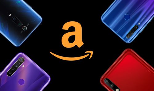 Amazon moviles sobre fondo negro