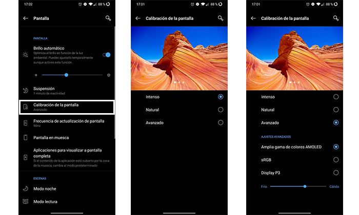 Calibrar pantalla OnePlus
