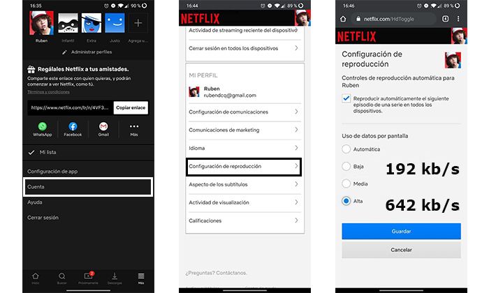 Calidad audio Netflix