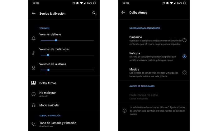 Configurar sonido OnePlus