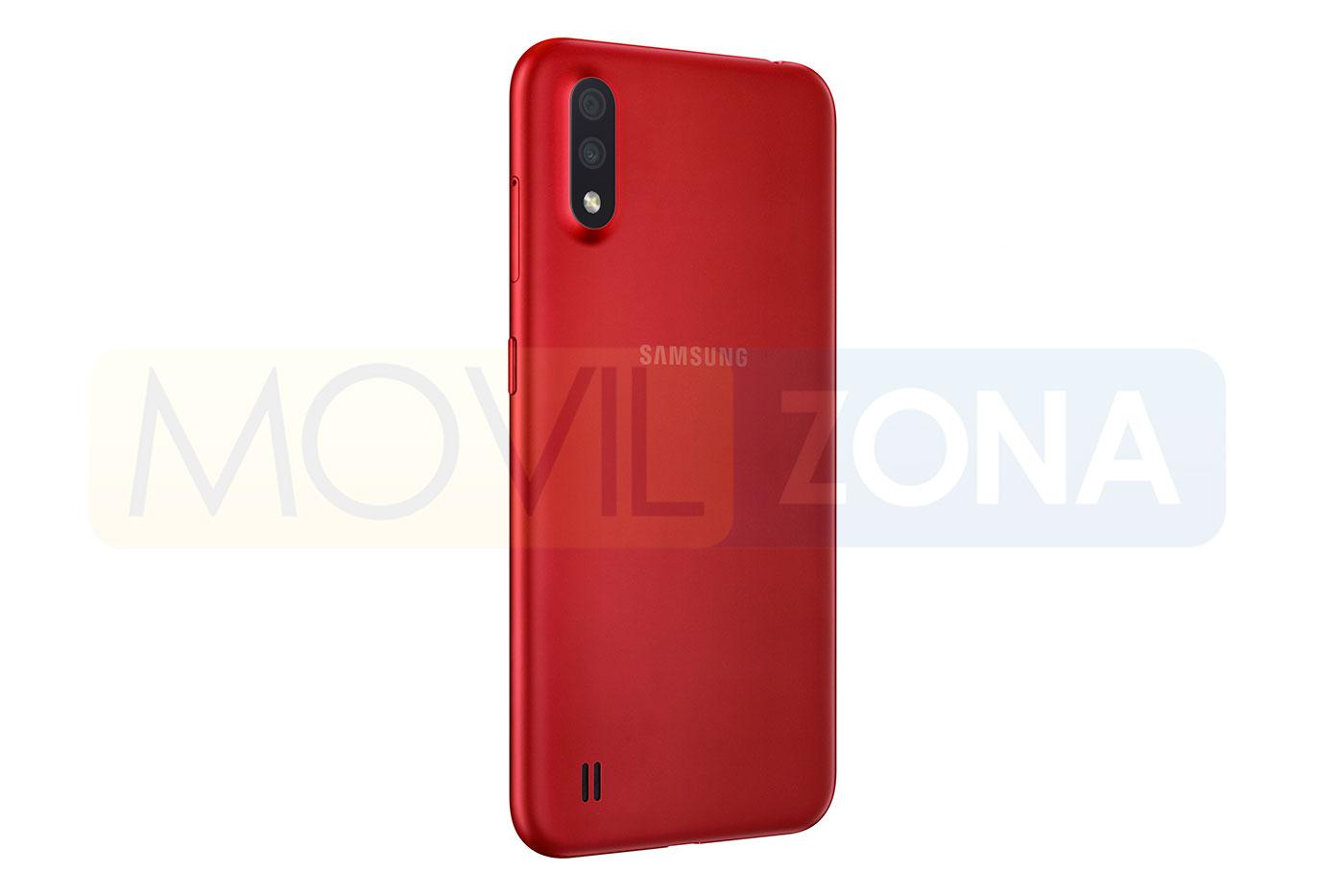 Samsung Galaxy A01 rojo lateral