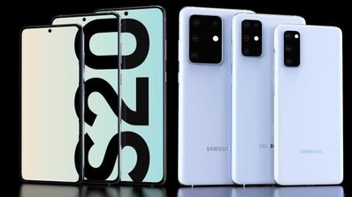 Samsung Galaxy S20 concept blanco