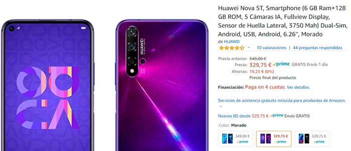 oferta Huawei Nova 5T