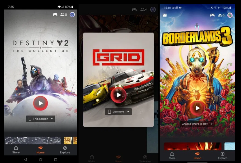 stadia en samsung