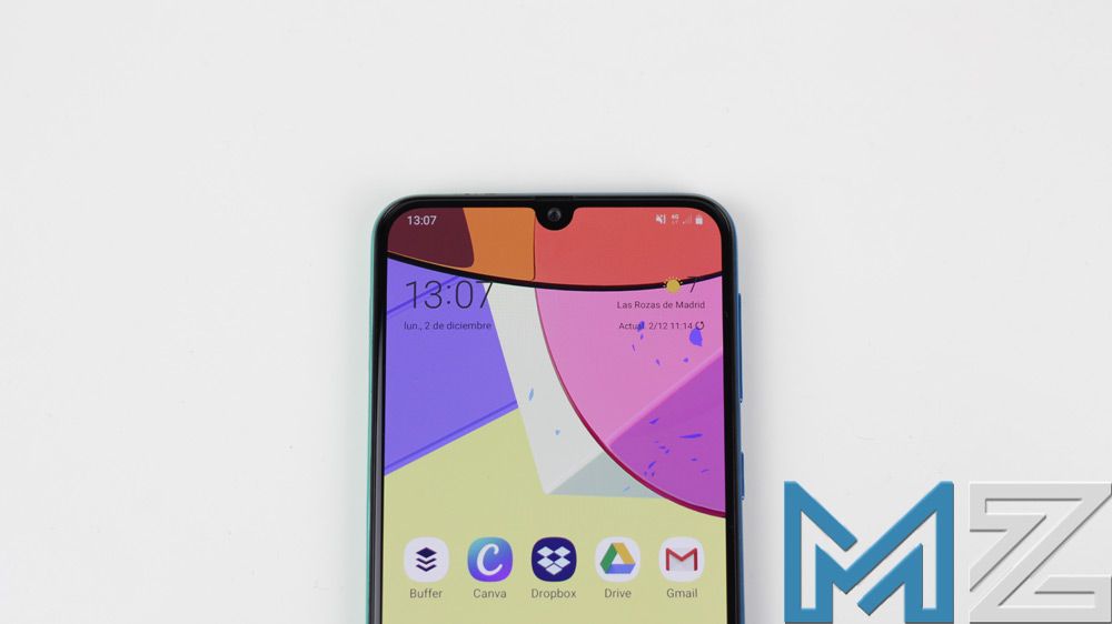 Detalle frontal del Samsung Galaxy M30s
