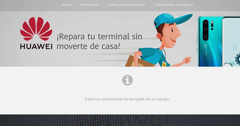 Consultar estado reparación movil Huawei