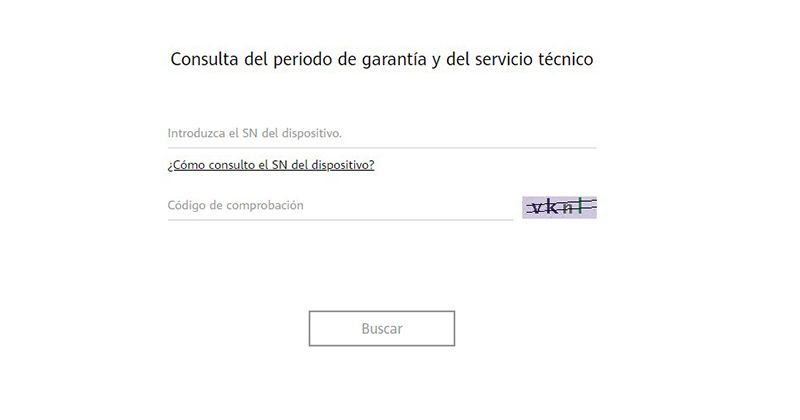 Consultar garantía Huawei