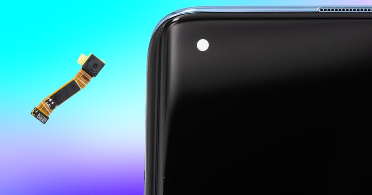 Xiaomi Mi 10 camara selfie desmontada
