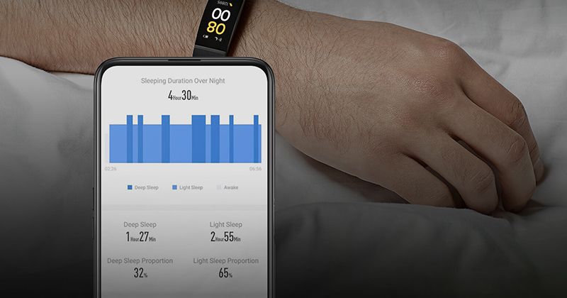 frecuencia cardiaca realme band sueño