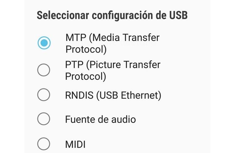 modo mtp usb