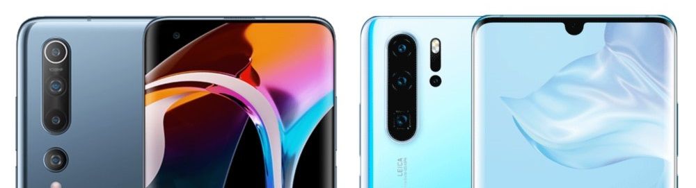 xiaomi mi 10 vs p30 camaras