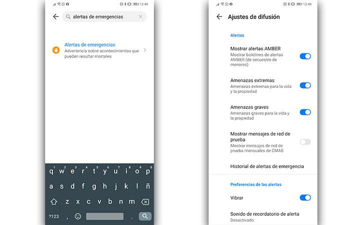 Alertas movil
