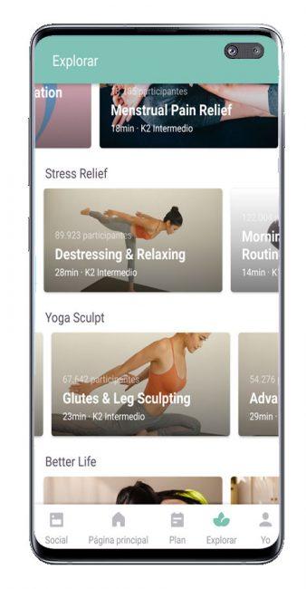 descubrir en la aplicación Keep Yoga