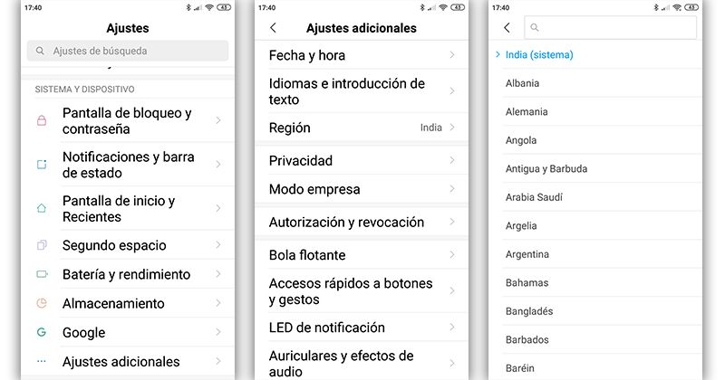 activar modo oscuro moviles xiaomi region