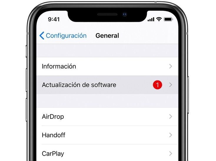 actualizacion iphone xr