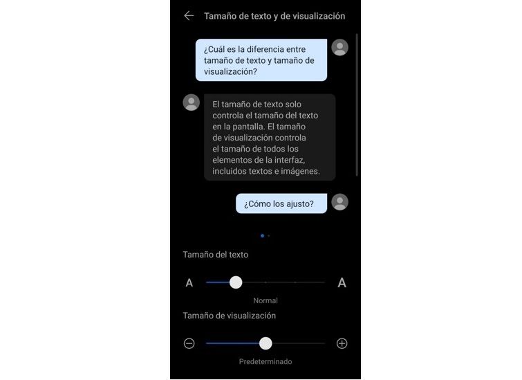 cambiar tamaño letra Huawei