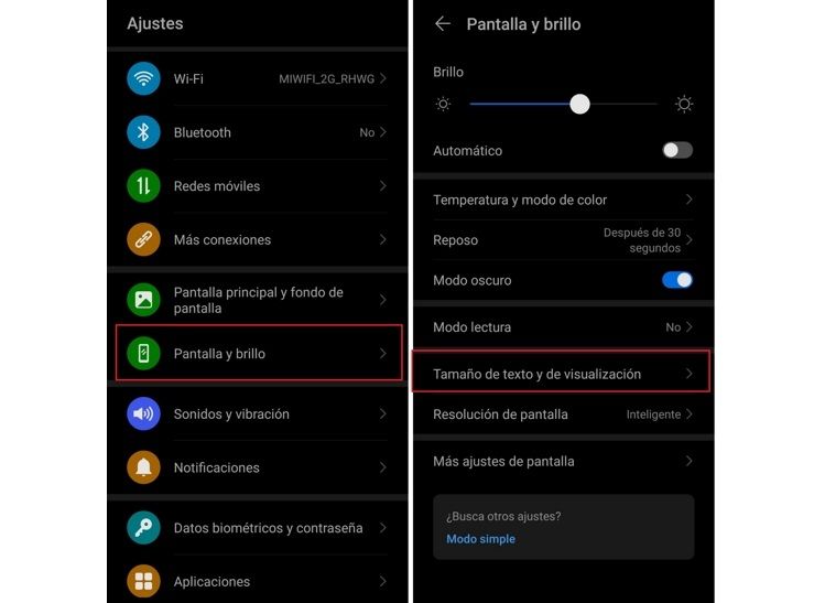 cambiar tamaño letra huawei 02