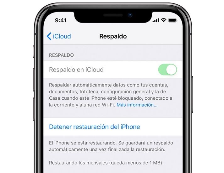 icloud restaurar