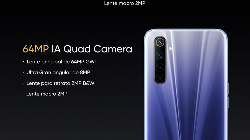 realme 6 camaras detalle