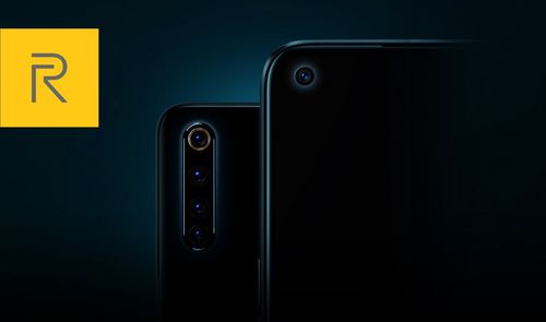 realme 6 con fondo verde y logo
