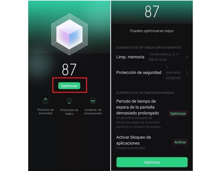 realme x2 optimizador