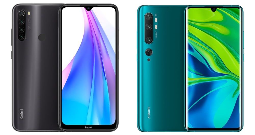 redmi note 8t y xiaomi mi note 10