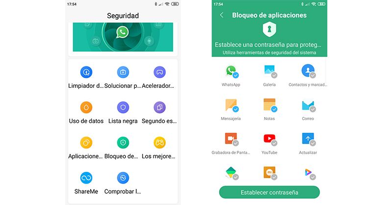 seguridad proteger apps xiaomi