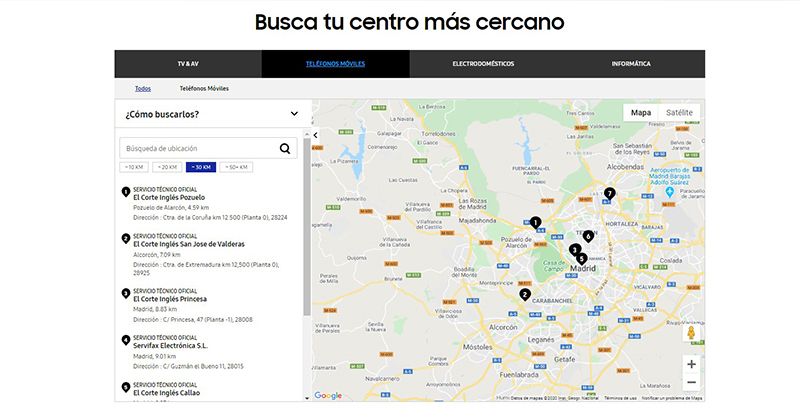 servicio tecnico samsung desinfectar móviles coronavirus