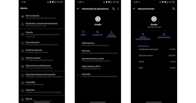 solucionar error google en OnePlus