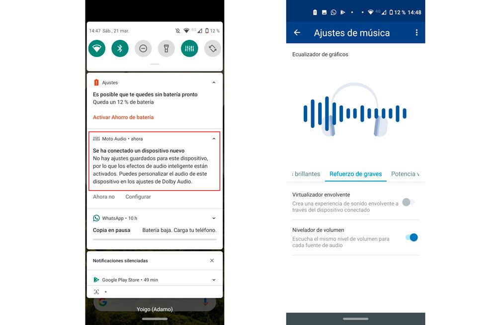 sonido móvil Motorola