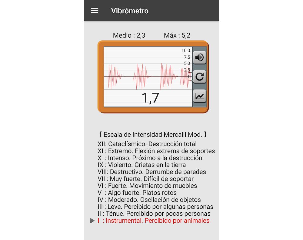 medir vibraciones movil