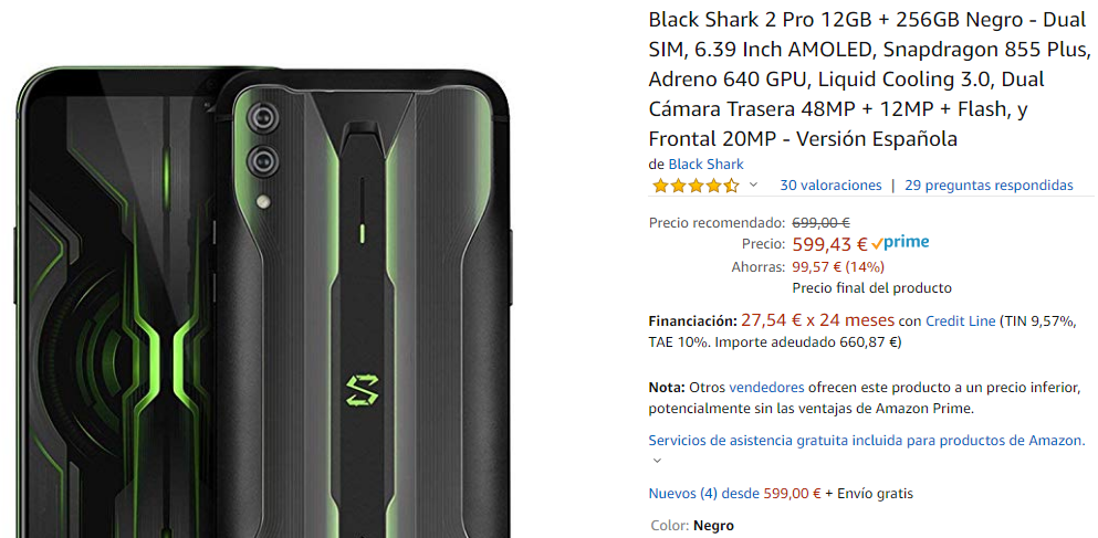 xiaomi black shark 2 oferta amazon