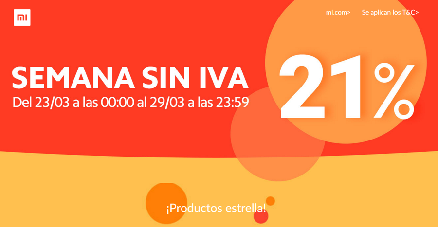 xiaomi dia sin iva